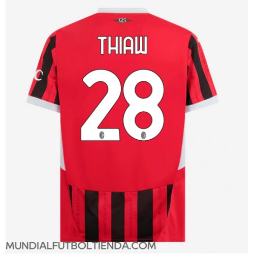 Camiseta AC Milan Malick Thiaw #28 Primera Equipación Replica 2024-25 mangas cortas